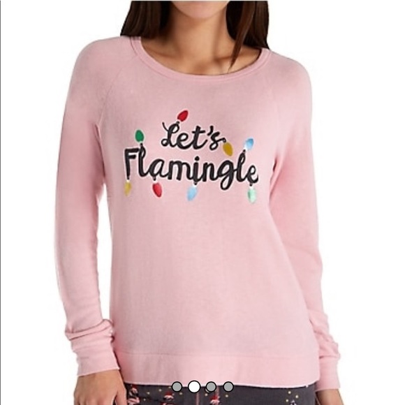 PJ Salvage Let's Flamingle Long Sleeve Graphic Top 🤩 S1 - Picture 2 of 9